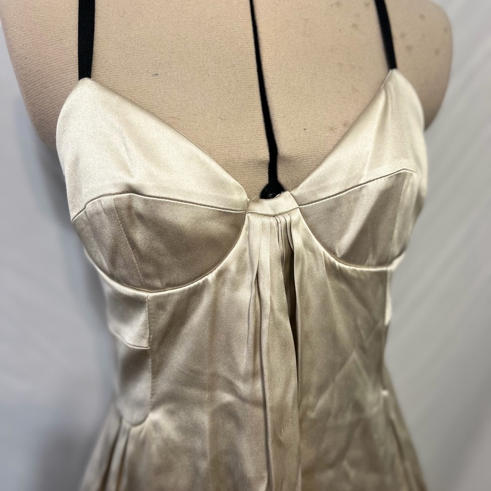 Custom Made Italian Elegant Cream Mini Dress…see description
